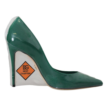 Dolce & Gabbana Emerald Elegance Leather Heels Pumps