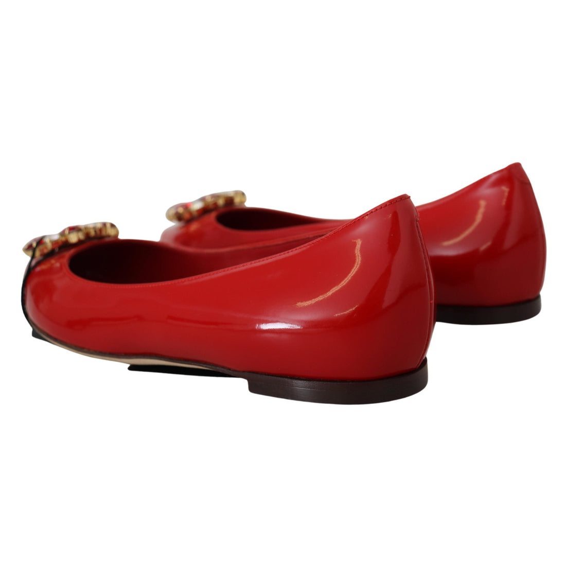 Dolce & Gabbana Red Suede Crystal Loafers - Exquisite Elegance