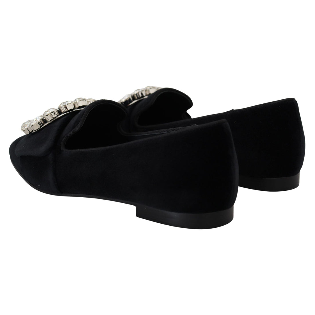 Dolce & Gabbana Chic Velvet Crystal-Embellished Loafers