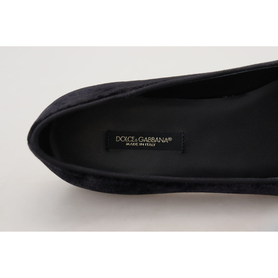 Dolce & Gabbana Elegant Black Silk-Blend Loafers