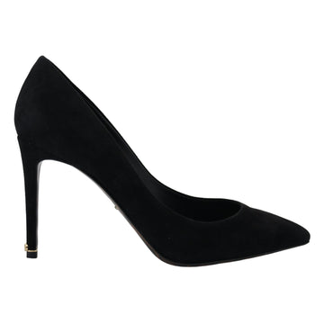 Dolce & Gabbana Black Suede High Heels Pumps Classic Shoes