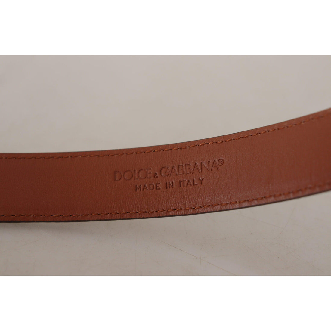 Dolce & Gabbana Elegant Engraved Leather Belt - Timeless Style