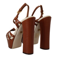 Dolce & Gabbana Elevate Your Style with Chic Leather Platform Sandals