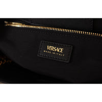 Versace Elegant Large Black Nappa Leather Tote