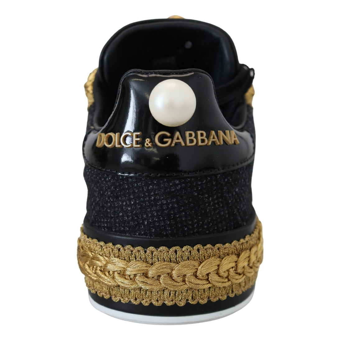 Dolce & Gabbana Elegant Portofino Leather Sneakers in Black