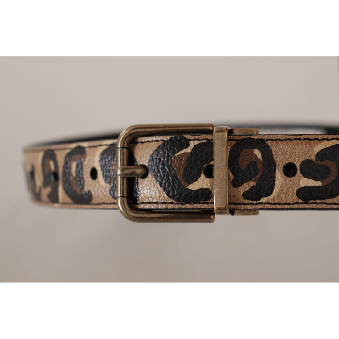 Dolce & Gabbana Chic Engraved Logo Leather Belt