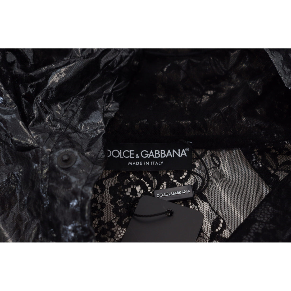 Dolce & Gabbana Elegant Designer Black Nylon Pullover Jacket
