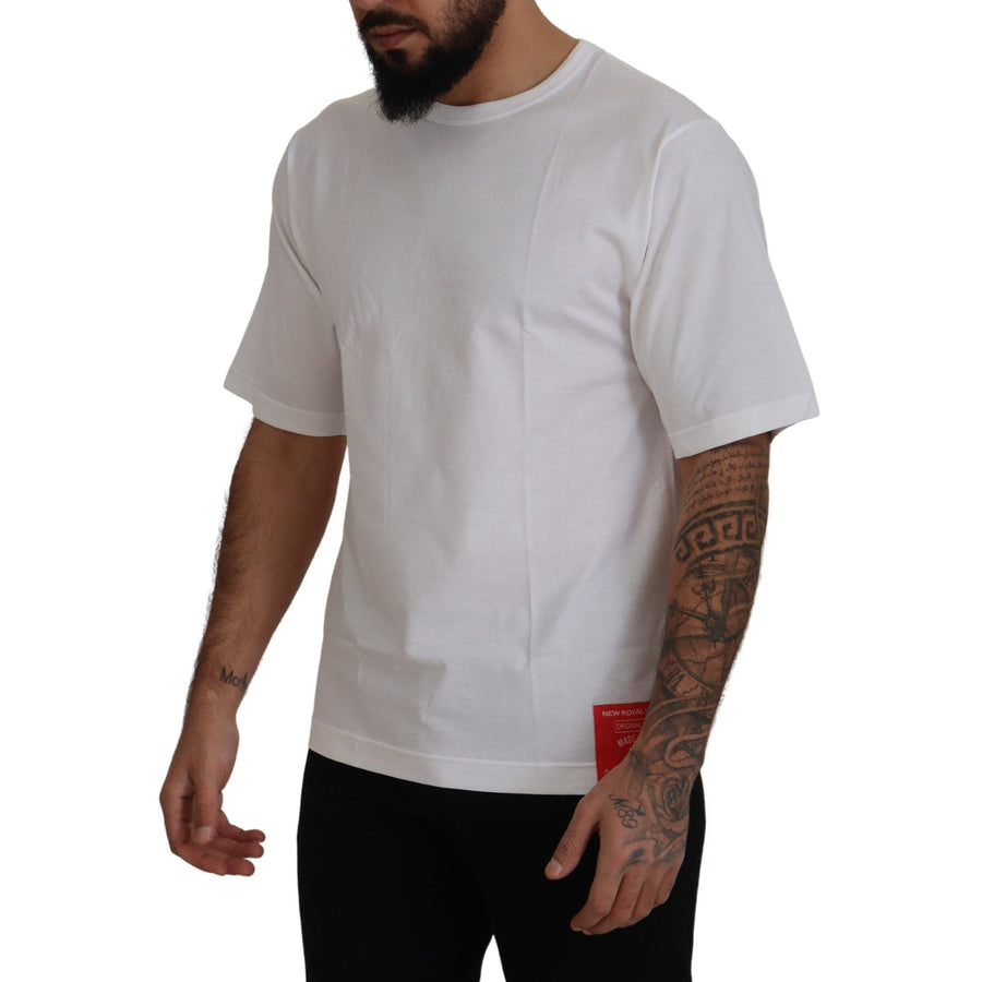Dolce & Gabbana White DG Logo Patch Short Sleeve T-shirt