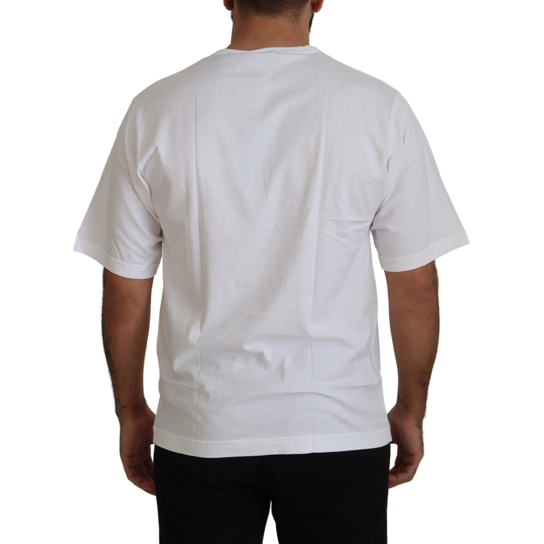 Dolce & Gabbana White DG Logo Patch Short Sleeve T-shirt