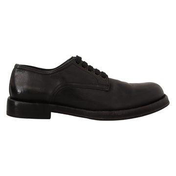 Dolce & Gabbana Elegant Black Leather Men's Dress Shoes