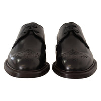 Dolce & Gabbana Black Leather Dress Formal Derby Shoes
