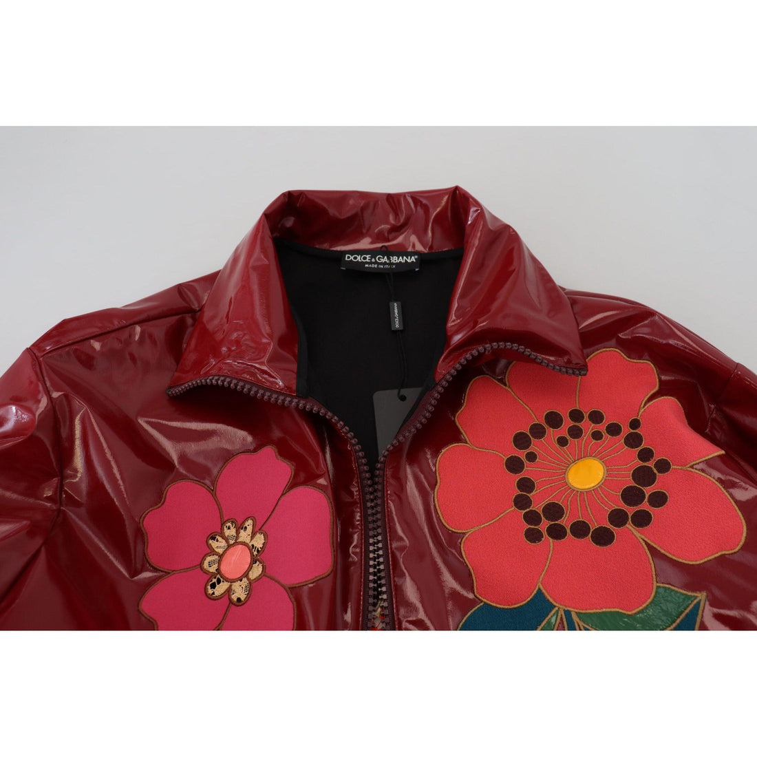 Dolce & Gabbana Maroon Floral Luxe Jacket