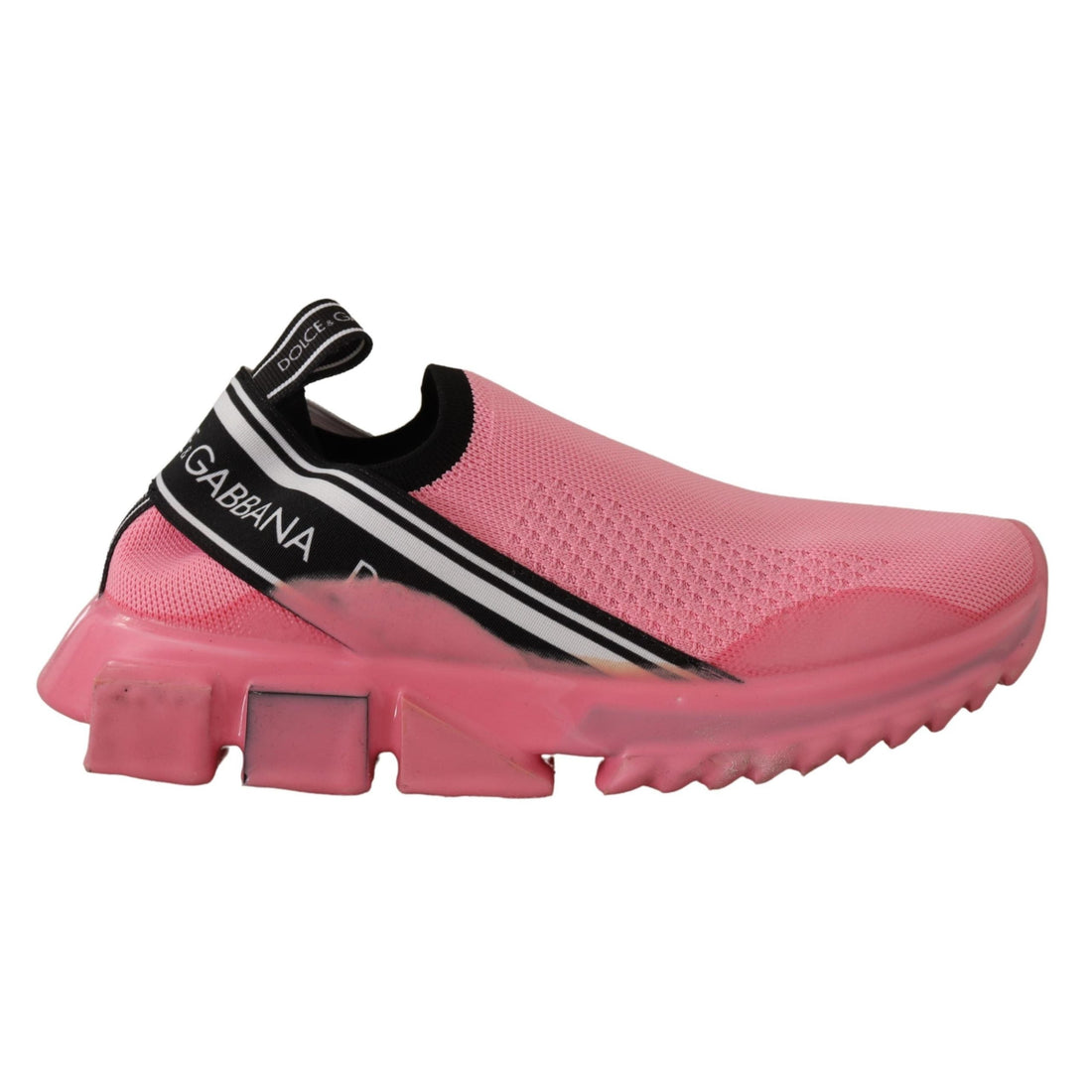 Dolce & Gabbana Pink Low Top Slip On Casual Sorrento Sneakers