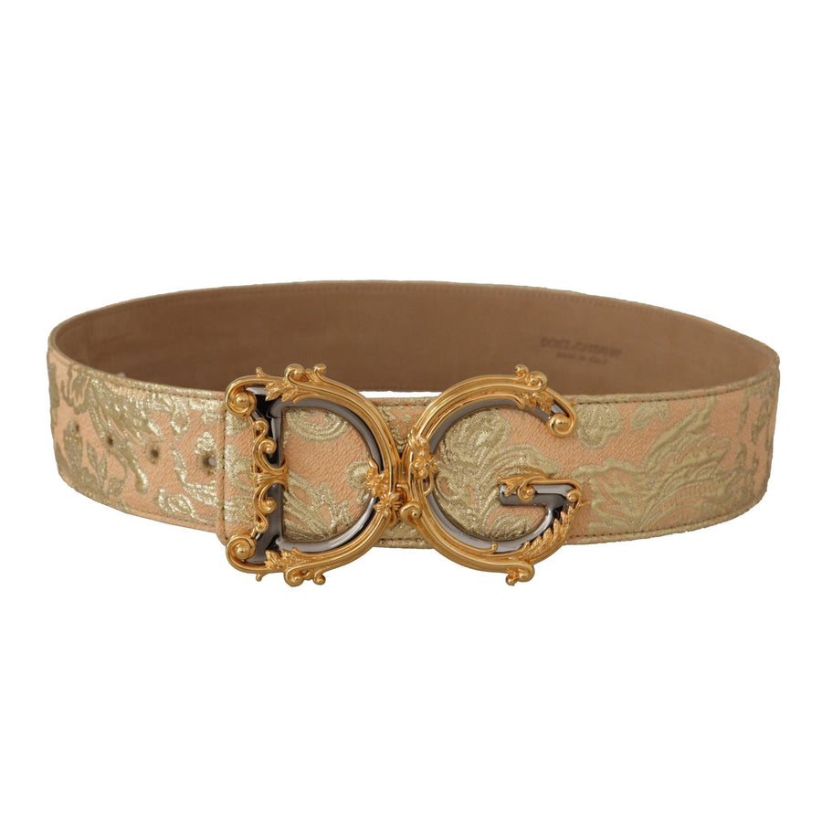 Dolce & Gabbana Elegant Leather Belt with Logo Buckle