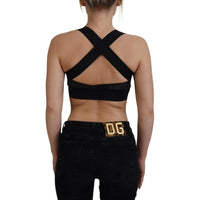 Dolce & Gabbana Elegant Cropped Top with Front Zipper
