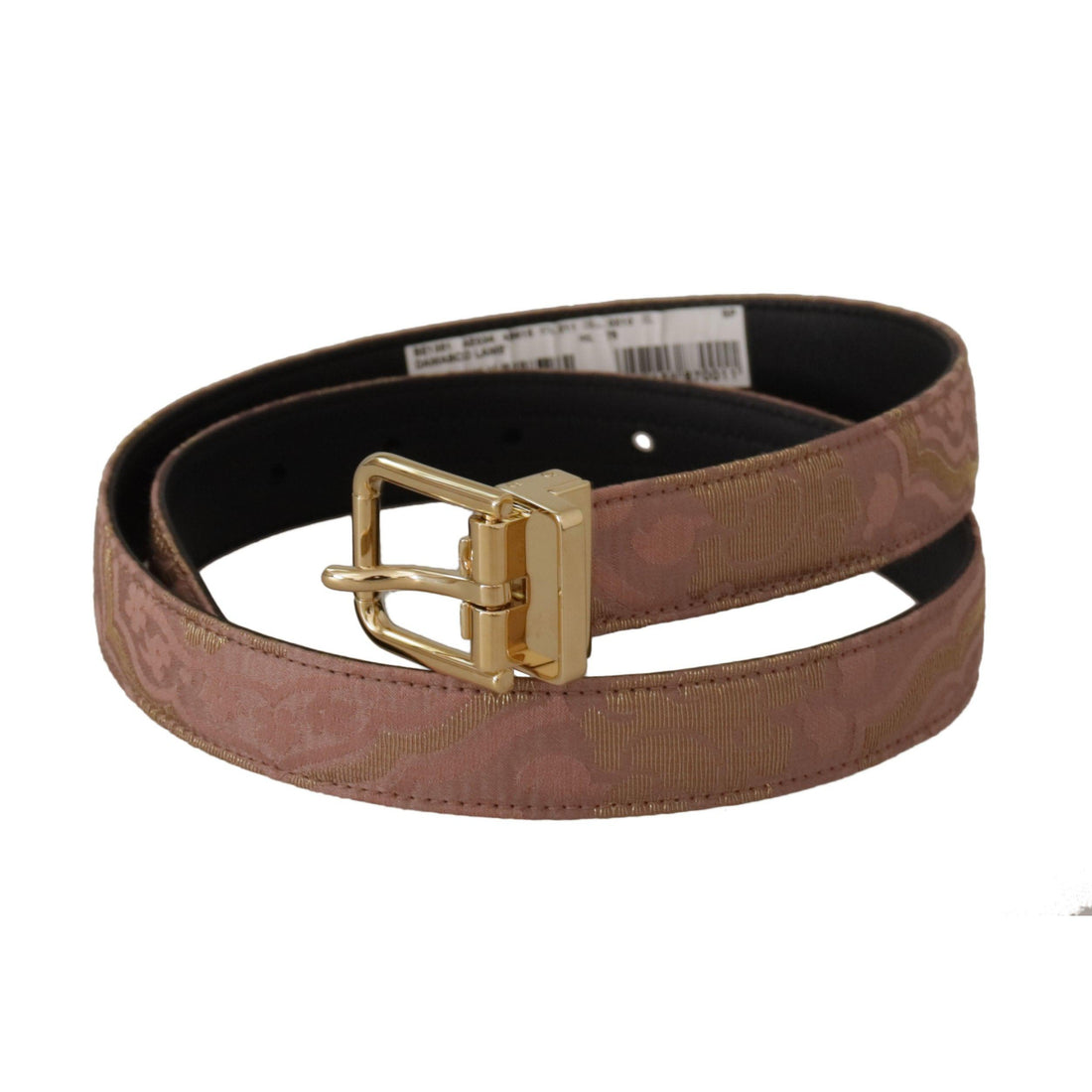 Dolce & Gabbana Chic Rose Pink Leather Belt with Logo Buckle