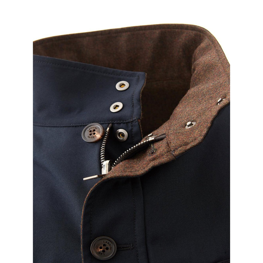 Lardini Blue/Brown Reversibile Wool Jacket