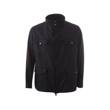 Lardini Reversible Wool Jacket with Zip Closure