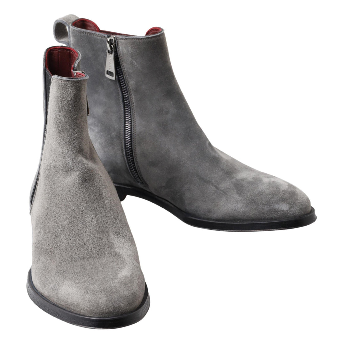 Dolce & Gabbana Elegant Gray Chelsea Leather Boots