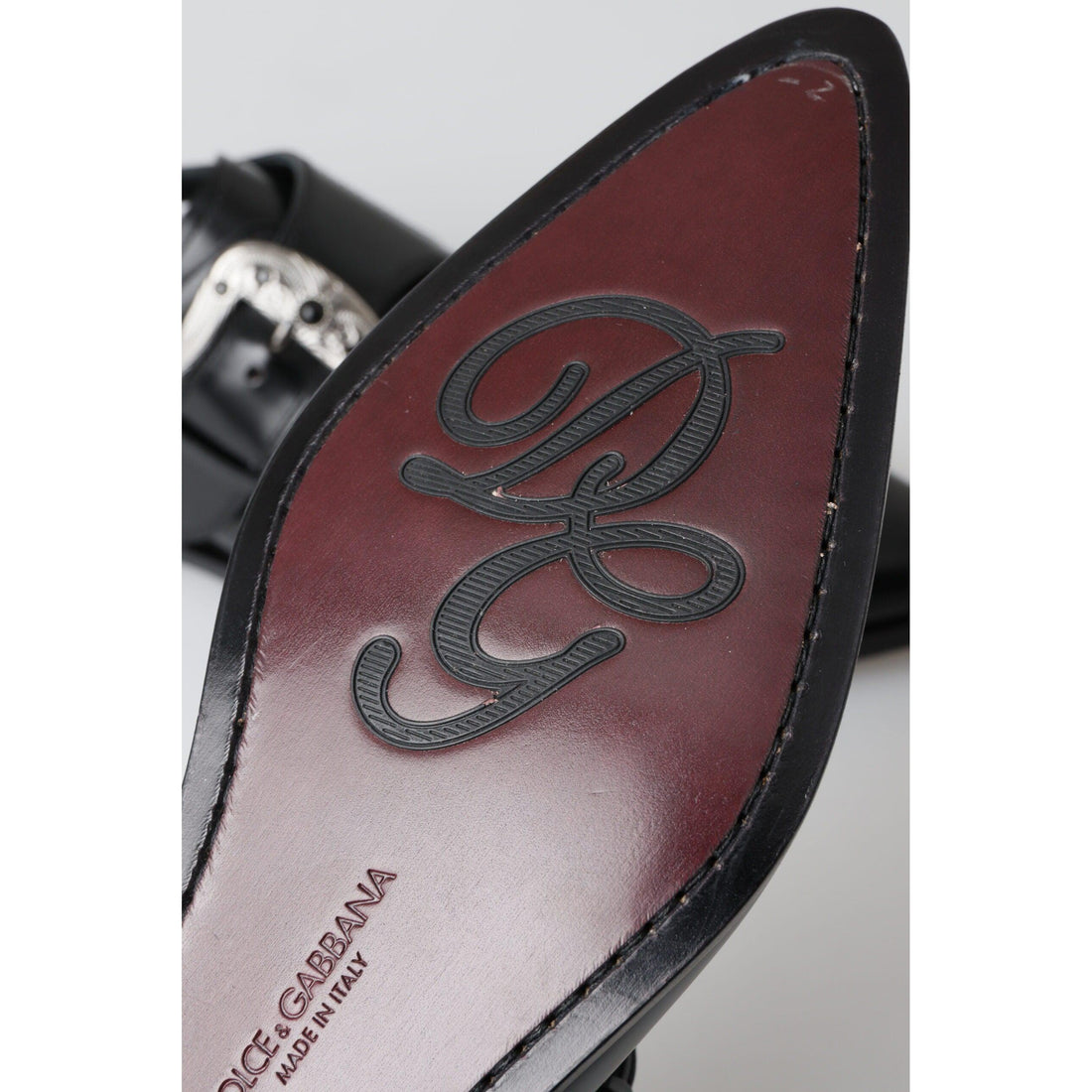 Dolce & Gabbana Elegant Black Leather Monk Strap Shoes