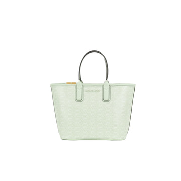Michael Kors Michael Kors Jodie Small Jacquard Logo Recycled Polyester Tote Handbag Atom Green