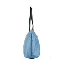 Versace Portuna Medusa Medium Cornflower Blue Nylon Leather Tote Bag Purse