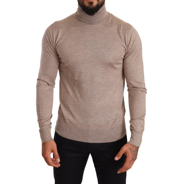 Dolce & Gabbana Beige Cashmere Turtleneck Pullover Sweater - Paris Deluxe