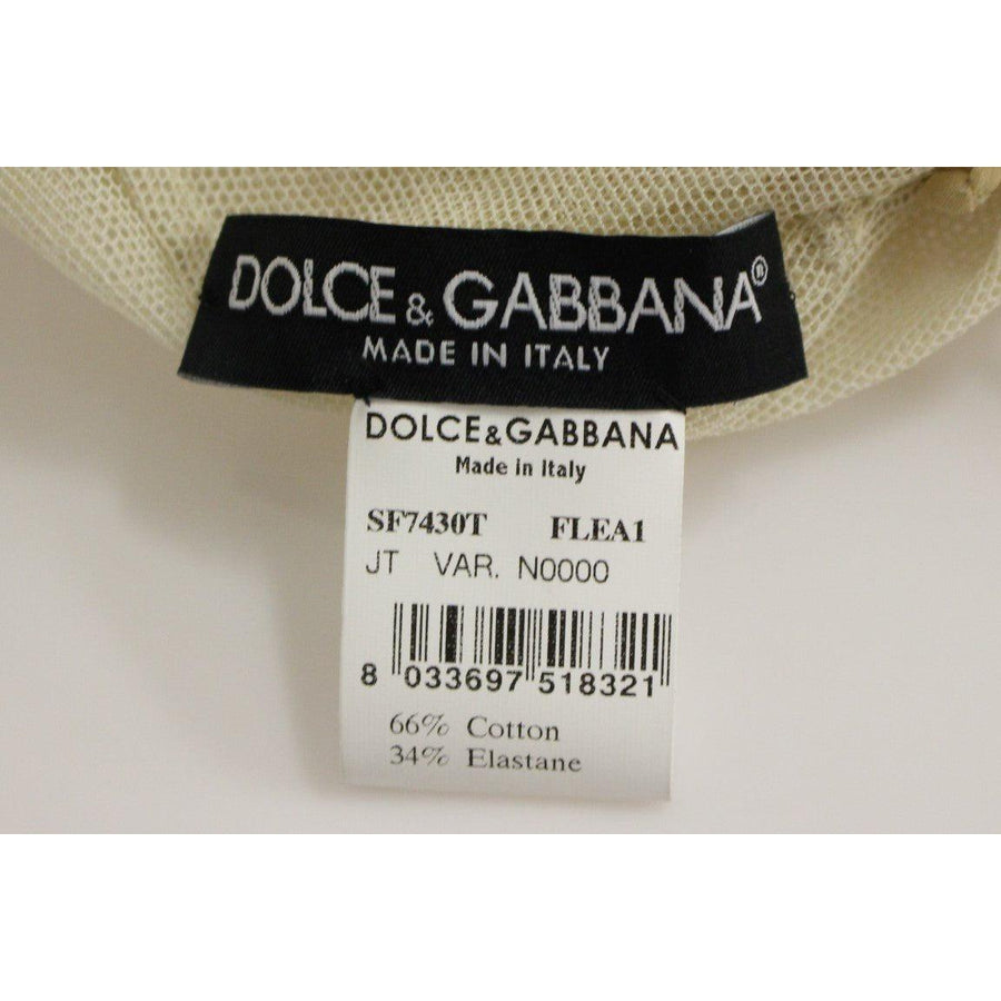 Dolce & Gabbana Beige Sleeveless Cotton Top Tank Blouse - Paris Deluxe