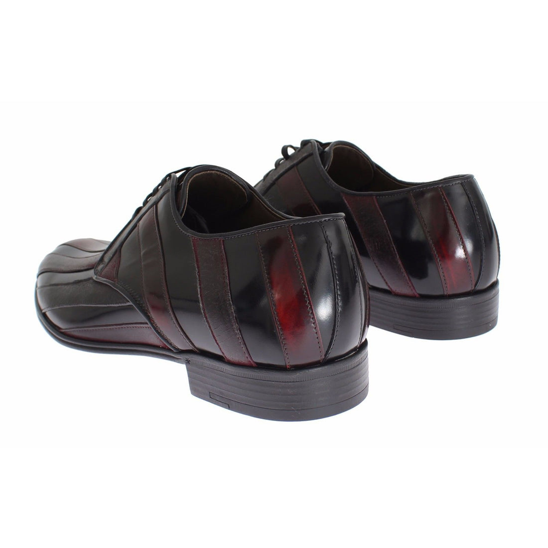 Dolce & Gabbana Black Bordeaux Leather Dress Formal Shoes - Paris Deluxe
