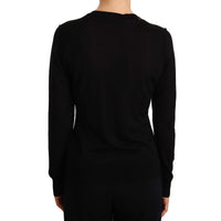 Dolce & Gabbana Black Crewneck Pullover STAFF Sweater Wool - Paris Deluxe