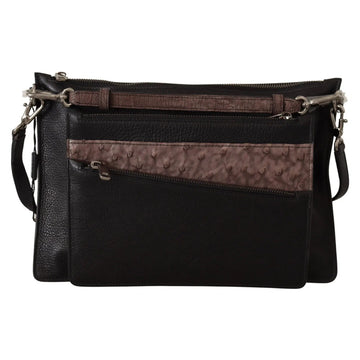 Dolce & Gabbana Black Exotic Leather Shoulder Sling Alta Sartoria Bag