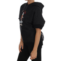 Dolce & Gabbana Black Fairy Tale Crystal Hooded Sweater - Paris Deluxe