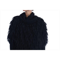 Dolce & Gabbana Black Fringes Wool Pullover Sweater - Paris Deluxe