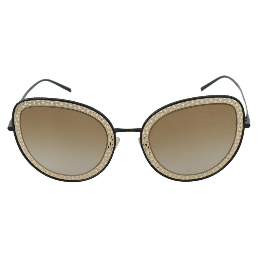 Dolce & Gabbana Black Gold DG2225 Oval Metal Lace Sunglasses - Paris Deluxe