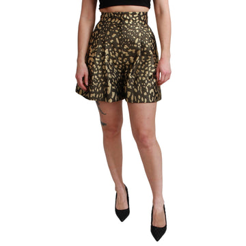 Dolce & Gabbana Black Gold High Waist Mini Cotton Shorts - Paris Deluxe