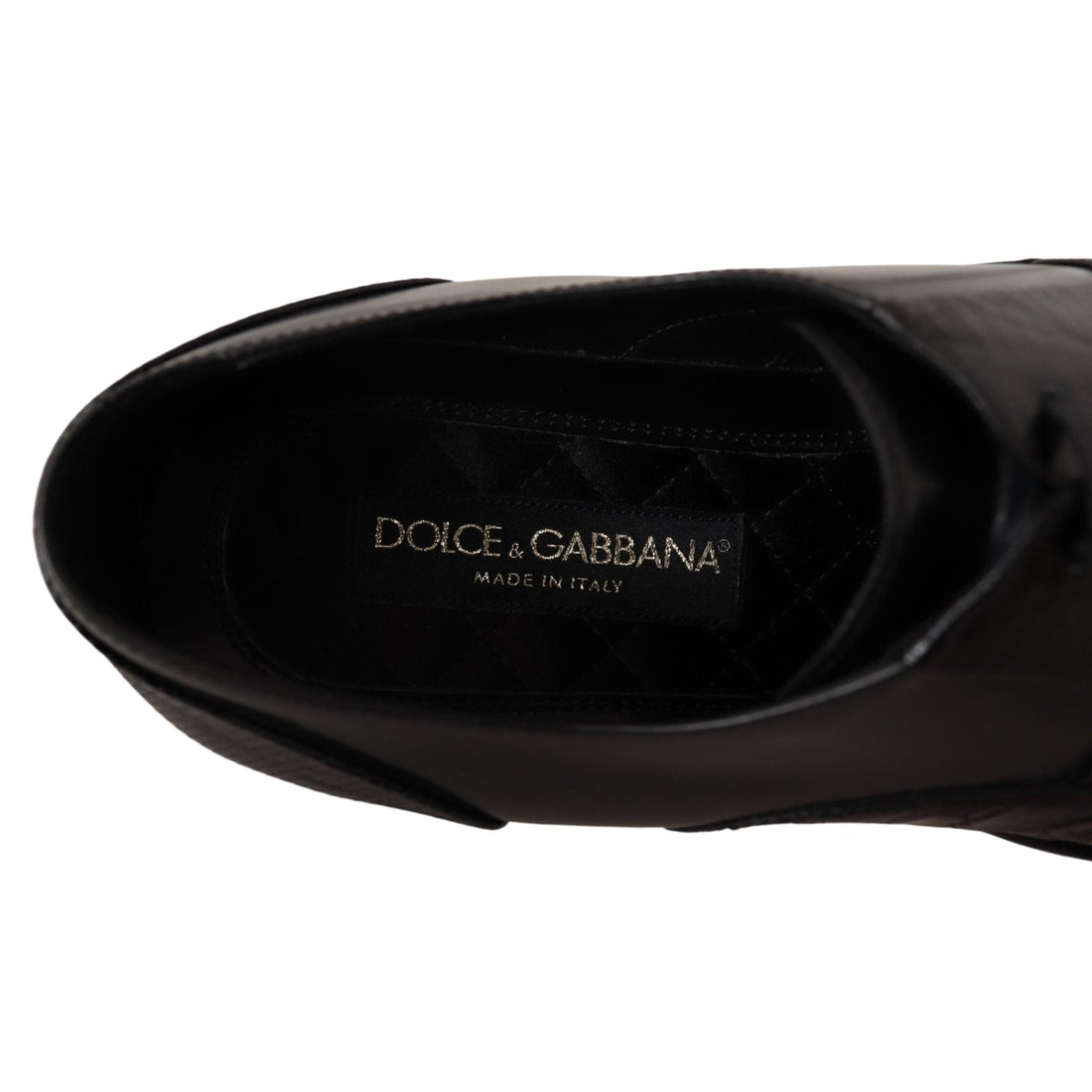 Dolce & Gabbana Black Leather Exotic Skins Formal Shoes - Paris Deluxe