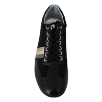 Dolce & Gabbana Black Logo Leather Casual Mens Scarpe Sneakers - Paris Deluxe