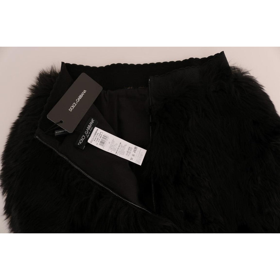 Dolce & Gabbana Black Mink Nutria Fur Mini Hot Pants - Paris Deluxe