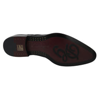 Dolce & Gabbana Black Patent Leather Lace Derby Shoes - Paris Deluxe