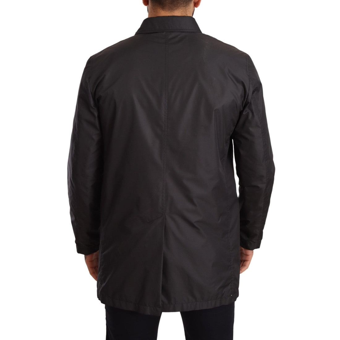 Dolce & Gabbana Elegant Black Trench Coat for Sophisticated Men