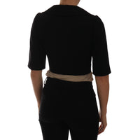 Dolce & Gabbana Black Short Croped Jacket Blazer - Paris Deluxe
