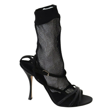 Dolce & Gabbana Black Suede Short Boots Sandals Shoes - Paris Deluxe