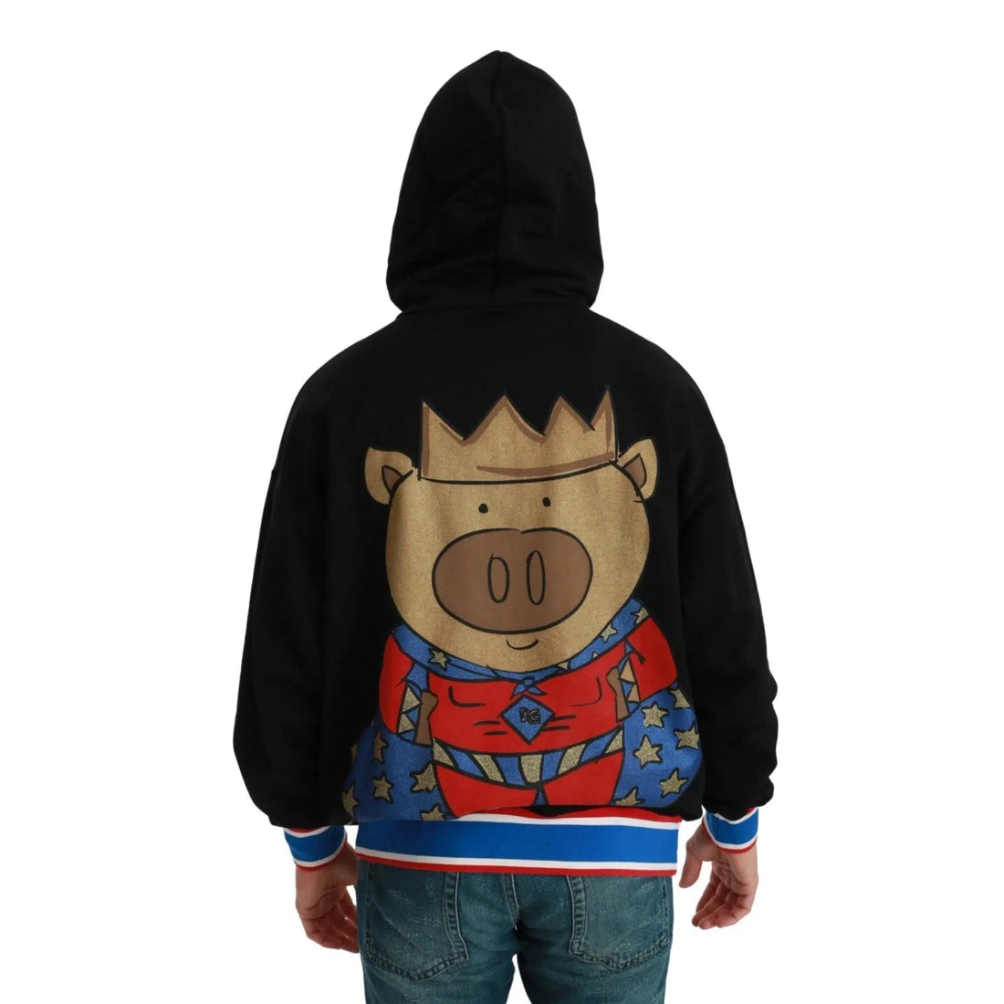 Dolce & Gabbana Black Sweater Pig of the Year Hooded
