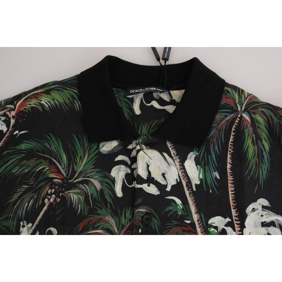Dolce & Gabbana Black Volcano Sicily Short Sleeve T-Shirt - Paris Deluxe