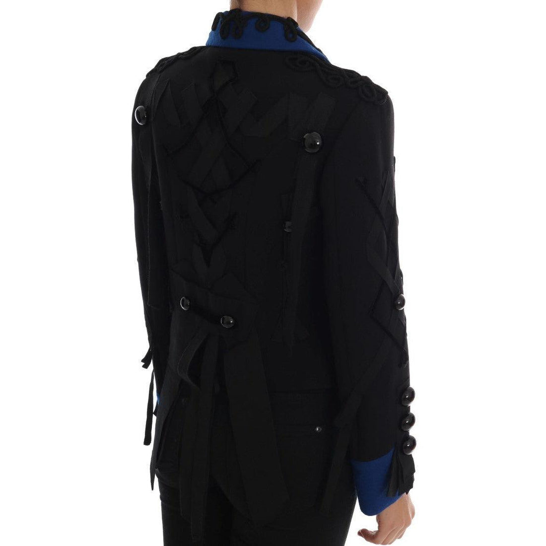 Dolce & Gabbana Black Wool Trench Jacket - Paris Deluxe