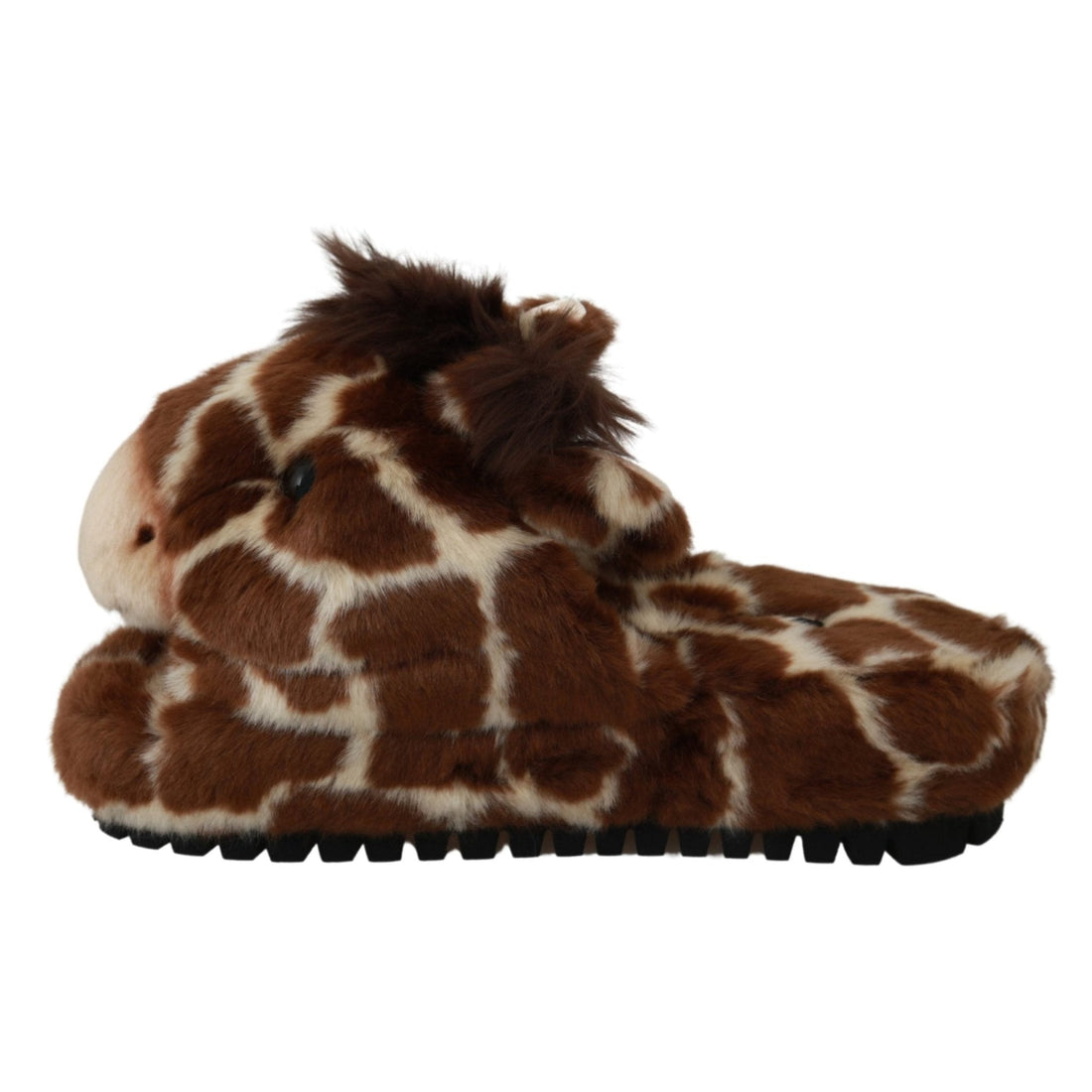 Dolce & Gabbana Brown Giraffe Slippers Flats Sandals Shoes - Paris Deluxe