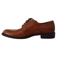 Dolce & Gabbana Brown Leather Lace Up Mens Formal Derby Shoes