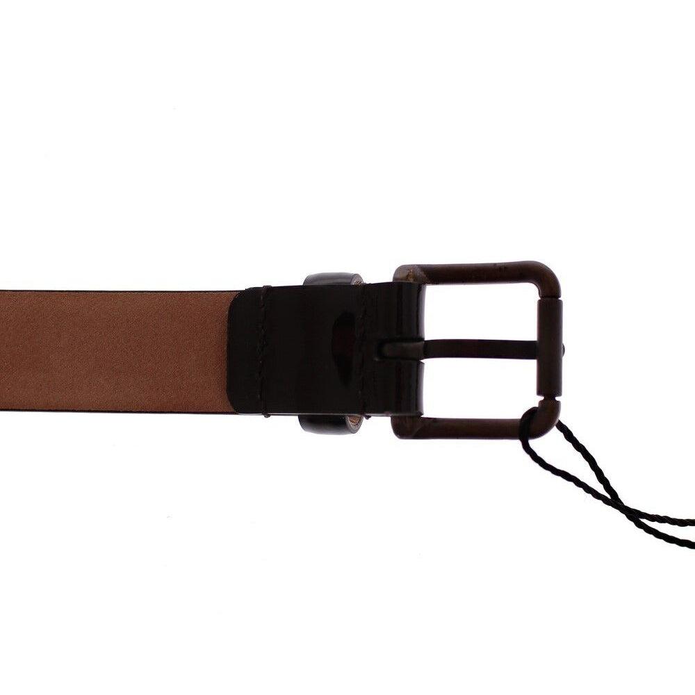 Dolce & Gabbana Brown Leather Logo Belt Cintura Belt - Paris Deluxe