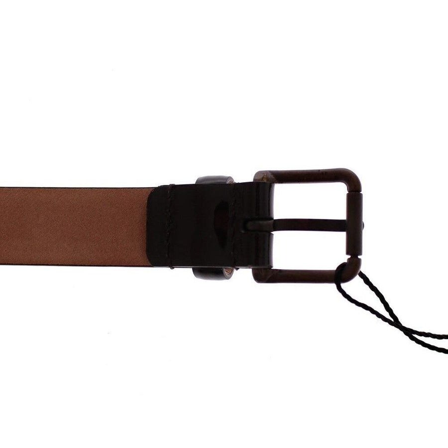 Dolce & Gabbana Brown Leather Logo Belt Cintura Belt - Paris Deluxe