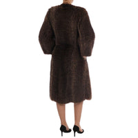 Dolce & Gabbana Brown Raccoon Fur Coat Jacket - Paris Deluxe
